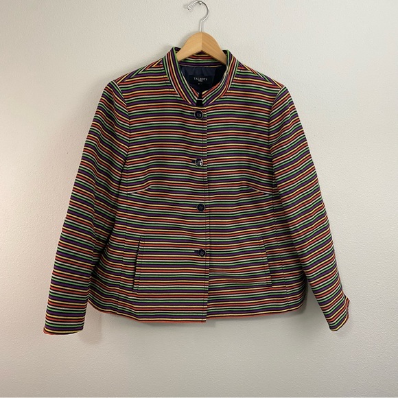 Talbots Jackets & Blazers - Talbots Rainbow Striped Blazer Button Up Jacket Women’s Size‎ Large
